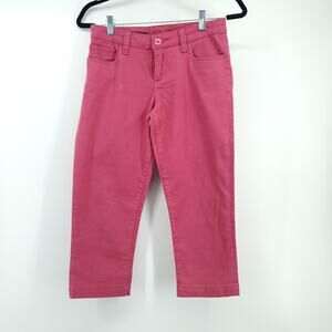 Kut From the Kloth Natalie Barbie Pink Modern Crop Trouser Capri Flap Pocket 0